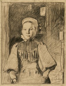 ヴァンデの若い農民の娘 作： Charles Milcendeau