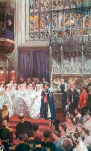 1863年3月10日、ウィンザーのセントジョージ教会でのエドワード7世とアレクサンドラ女王の結婚