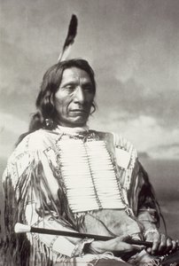 レッド・クラウド・チーフ（1822-1909）1880年（モノクロ写真 作： Charles Milton Bell