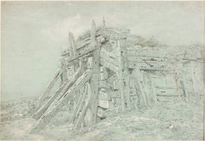 「防波堤の下」の研究（ボディカラー） 作： Charles Napier Hemy
