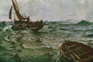 Adrift、c1890、c1930。 作： Charles Napier Hemy