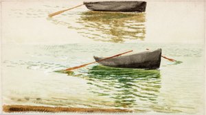ディンギー（紙にボディカラーと水彩） 作： Charles Napier Hemy