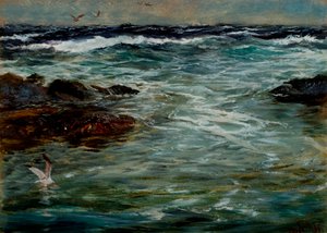 ポーツカトーでの海の研究、コーンウォール、1901