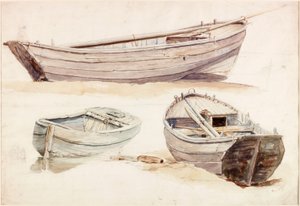 サーモンボートの研究（ボディカラー） 作： Charles Napier Hemy