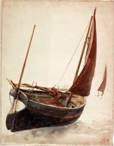 ボートの研究（ボディカラー） 作： Charles Napier Hemy