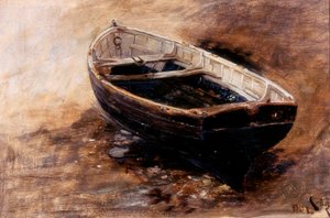 ディンギーの研究、1901年（紙に油彩） 作： Charles Napier Hemy