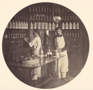 ヴァンセンヌの帝国精神病院、薬局、1858-59。 作： Charles Nègre