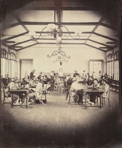ヴァンセンヌの帝国亡命、ゲームルーム、1858-59。 作： Charles Nègre