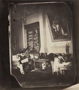ヴァンセンヌの帝国亡命：図書館、1858-59。 作： Charles Nègre