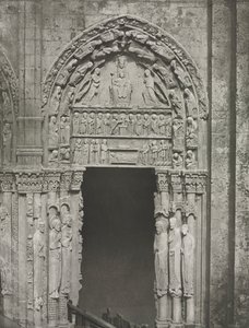 シャルトル大聖堂：シャルトルの聖母のいるロイヤルポータルの右ドア、1857年。