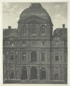 パリ: パヴィヨン・ド・ロロージュ、ルーヴル美術館、c. 1855年、1982年に印刷。 作： Charles Nègre