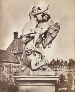 チュイルリー像: G. マルシーと A. フラメン: オリシアを誘拐するボレアス、1859 年。 作： Charles Nègre