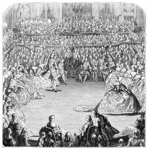 メヌエットダンサーと王、1754年、1885年。 作： Charles Nicolas Cochin