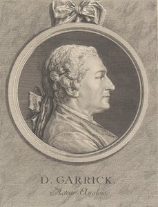 デヴィッド・ギャリックの肖像、1764年 作： Charles Nicolas Cochin