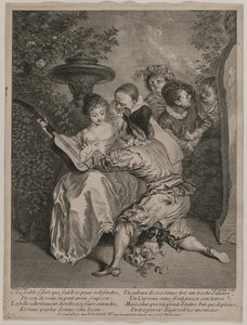 ロマンサー、1727年。 作： Charles Nicolas Cochin