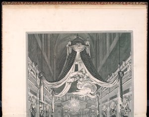 1741年9月22日、パリのノートルダム教会でのサルデーニャの女王、ロレーヌのエリザベッタテレーズの葬儀