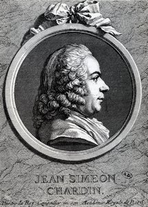 ジャンシメオンシャルダン（銅版画） 作： Charles Nicolas II Cochin