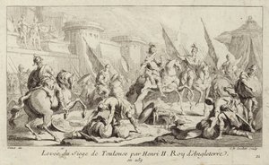イングランドのヘンリー2世がトゥールーズの包囲を解く 作： Charles Nicolas II Cochin
