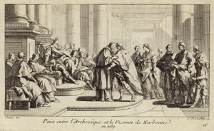 ナルボンヌの司教と子爵の間で和平が成立 作： Charles Nicolas II Cochin
