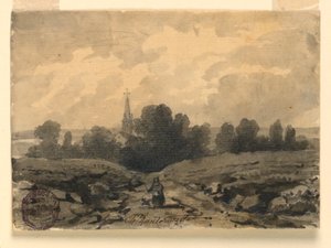 田舎道で 作： Charles Nicolas Ransonnette