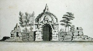 1758年に出版された「ゴシック・中国・近代趣味の装飾建築」の中の「石窟」（エングレーヴィング 作： Charles Over