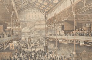 ニューヨーク クリスタル パレスの内部図、1853 年。