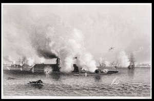 1862年3月9日、「The History of the United States」、Vol。 II、チャールズマッカイ作、J。デイビス作 作： Charles Parsons