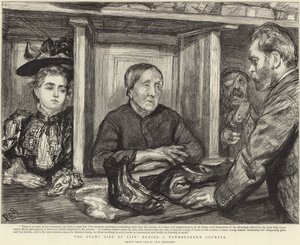 質屋のカウンターの後ろ（リトグラフ 作： Charles Paul (after) Renouard