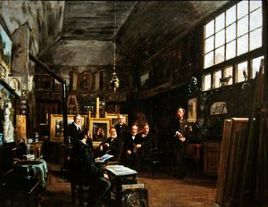 芸術の友の芸術協会の理事会の会合、1874年後 作： Charles Paul Etienne Desavary