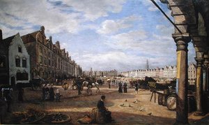 グランデプレイスダラス、1878年 作： Charles Paul Etienne Desavary