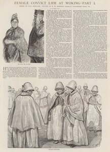 ウォーキングでの女性の囚人の生活 作： Charles Paul Renouard
