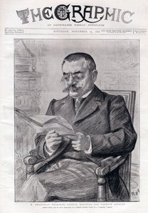 テオフィルデルカス（1852-1923）、フランスの政治家、外務大臣の肖像。 作： Charles Paul Renouard