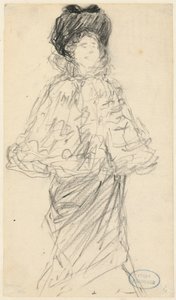 スタンディング・ウーマン、c。 1900。 作： Charles Paul Renouard