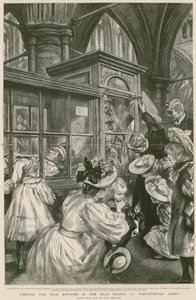 ウェストミンスター寺院のアイスリップ礼拝堂でのワックスの彫像 作： Charles Paul Renouard