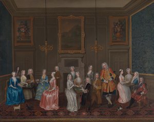 ハリントン卿の家でのお茶会、セント ジェームズ、1730 年。
