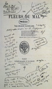 シャルル・ボードレールが注釈をつけた「悪の華」から描くのが良い 作： Charles Pierre Baudelaire