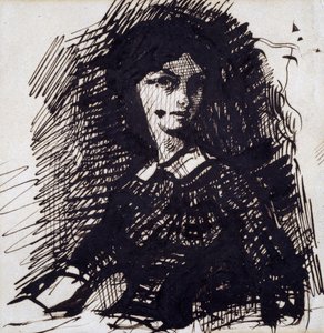 19世紀半ばのジャンヌデュヴァルの肖像 作： Charles Pierre Baudelaire