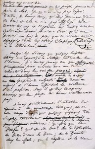 Les Fleurs du Mal」第2版の序文のためのプロジェクト（紙にペンとインク 作： Charles Pierre Baudelaire