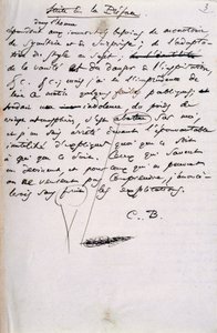 Les Fleurs du Mal」第2版の序文のためのプロジェクト（紙にペンとインク 作： Charles Pierre Baudelaire
