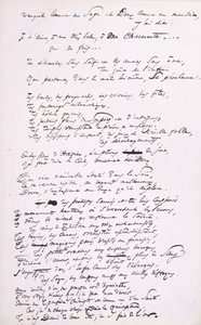 Les Fleurs du Mal」第2版の序文のためのプロジェクト（紙にペンとインク 作： Charles Pierre Baudelaire