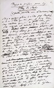 les Fleurs du Mal」第2版の序文のためのプロジェクト（紙にペンとインク 作： Charles Pierre Baudelaire