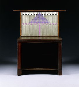 Walter W. Blackie Esq。、Hill House、Edinburghのために設計されたライティングキャビネット 作： Charles Rennie Mackintosh