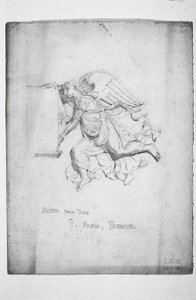 墓からの天使、バディア、フィレンツェ、1891 作： Charles Rennie Mackintosh