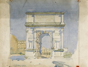 タイタスのアーチ、ローマ、1891 作： Charles Rennie Mackintosh
