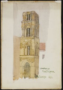マルトラーナ鐘楼、パレルモ、1891年 作： Charles Rennie Mackintosh