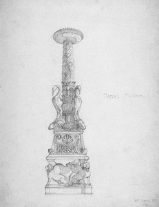 ローソク足（？）、ナポリ博物館、1891年 作： Charles Rennie Mackintosh