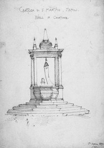 S.マルティーノのチャーターハウス、ナポリ、中庭、1891年 作： Charles Rennie Mackintosh