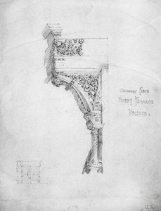 煙突の部分、ドージェ宮殿、ヴェネツィア、1891 作： Charles Rennie Mackintosh