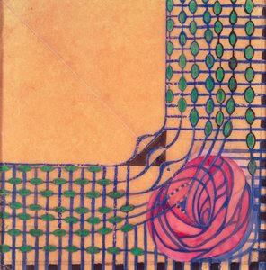 プリントテキスタイルのデザイン（水彩画） 作： Charles Rennie Mackintosh