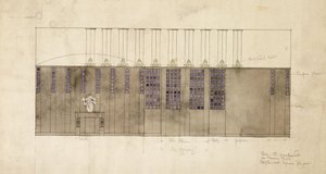 AS Ball、ベルリン、1905年の壁、テーブル、ドアのデザイン 作： Charles Rennie Mackintosh
